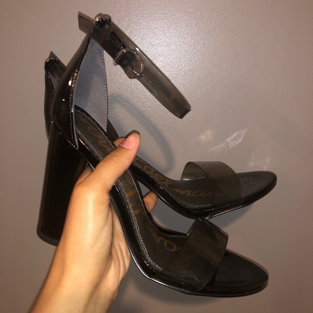 black chunky sam edelman heels